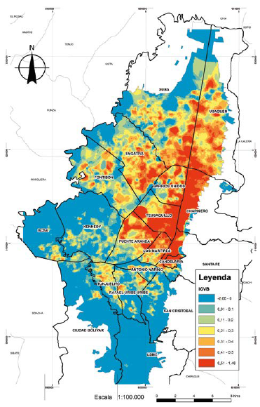 Distribución de calidad de vida.