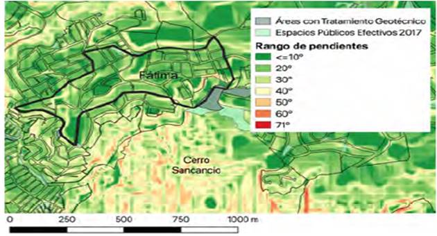 Trama org&aacute;nica en los barrios El Carmen y El Nevado.
