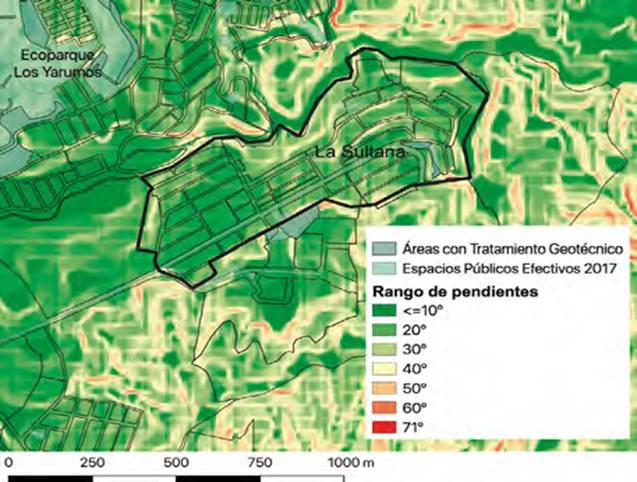 Trama de ret&iacute;cula regular en el barrio La Sultana.