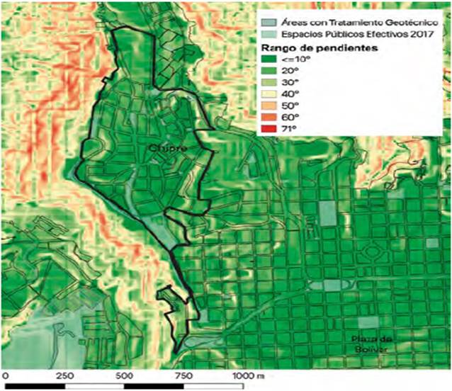 Trama irregular en el barrio Chipre.