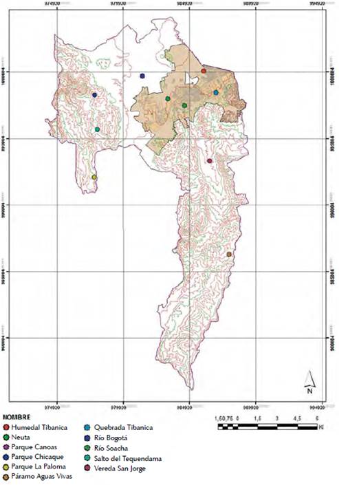 Lugares de reconocimiento de valor ambiental