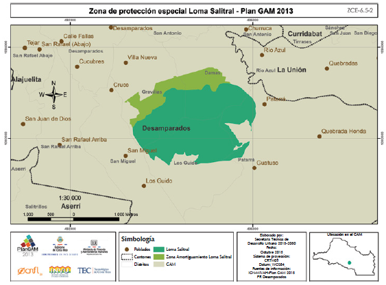 Delimitación de la loma Salitral y su área de amortiguamiento