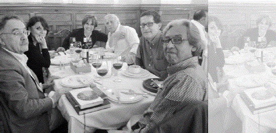 Almuerzo en M&eacute;xico tras la sustentaci&oacute;n de la tesis doctoral en la UNAM, 2012.