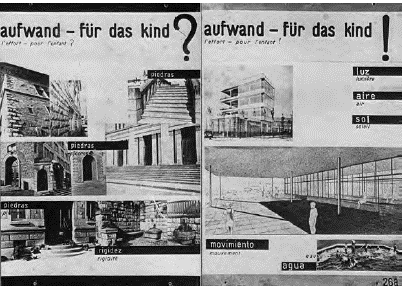 "¿El esfuerzo para el niño? / ¡El esfuerzo para el niño!". Paneles en la Exposición Internacional de Escuelas Modernas (Madrid, 1932-Barcelona, 1933).