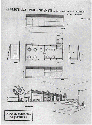 Joan Baptista Subirana, Proyecto de Biblioteca Desmontable para Niños (1933).