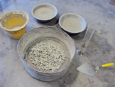 Materiales para las mezclas. 