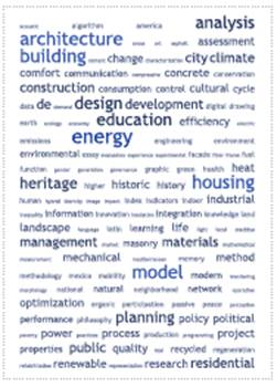 Nube de palabras correspondiente las palabras clave filtradas en Scopus bajo el grupo tem&aacute;tico Historia y Patrimonio 