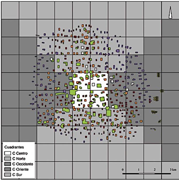 Definici&oacute;n de cuadrantes para el an&aacute;lisis de particularidades