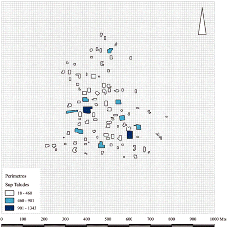 Caracterizaci&oacute;n por superficies de los taludes existentes