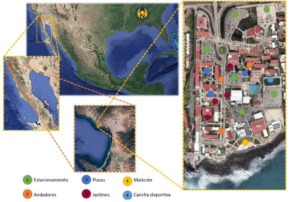 Ubicaci�n del sitio de estudio: de escala nacional a escala local