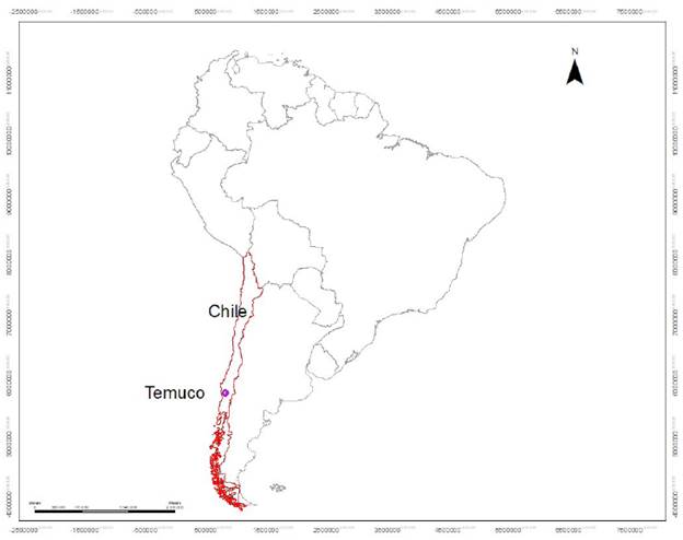 Mapa de ubicaci�n Temuco