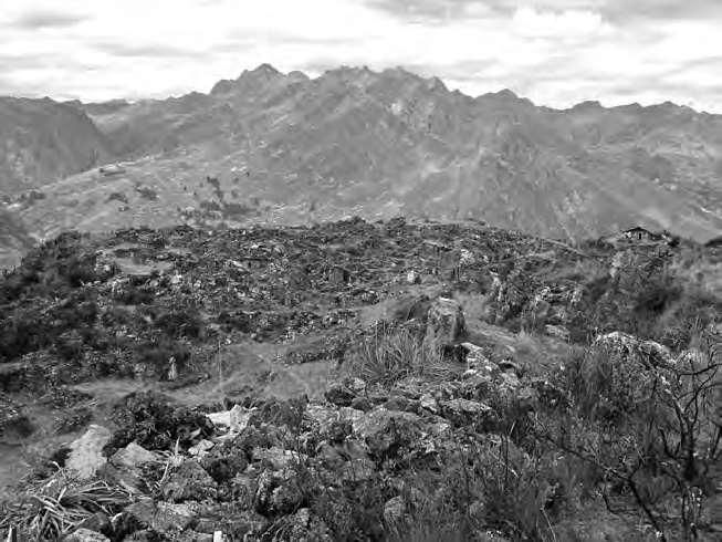 Vista del sitio arqueológico de Marcajirca