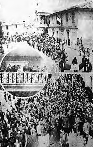 Marcha patriótica de respaldo al presidente Prado en Jauja, mayo de1941 (Oficina de Informaciones del Perú, 1941)