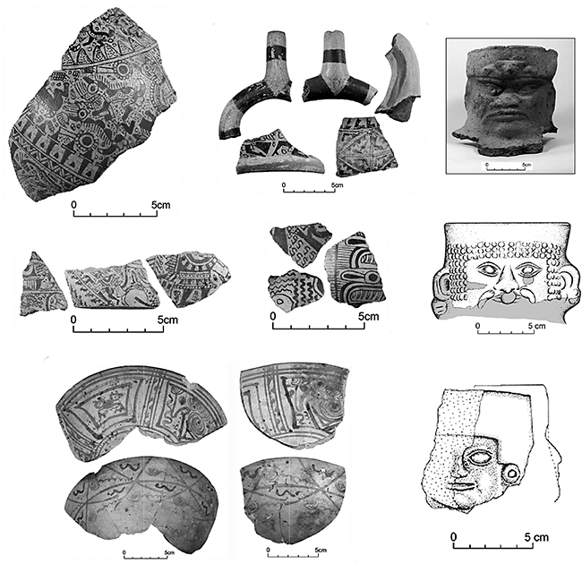 Cerámica de línea fina de Cajamarca y vasijas para chicha recuperadas en el sector monumental de Huaca Colorada