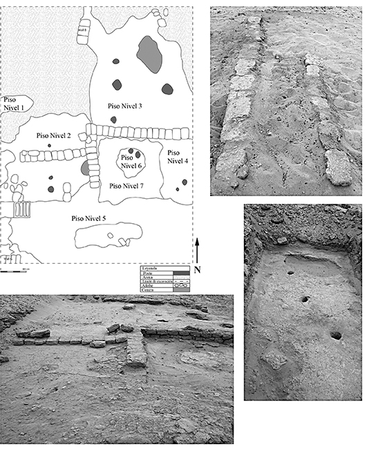 Estructuras domésticas variadas en el Sector C de Huaca Colorada