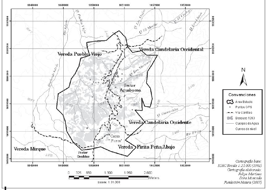 Localizaci�n geogr�fica del sector de Aguabuena en R�quira (Boyac�, Colombia)