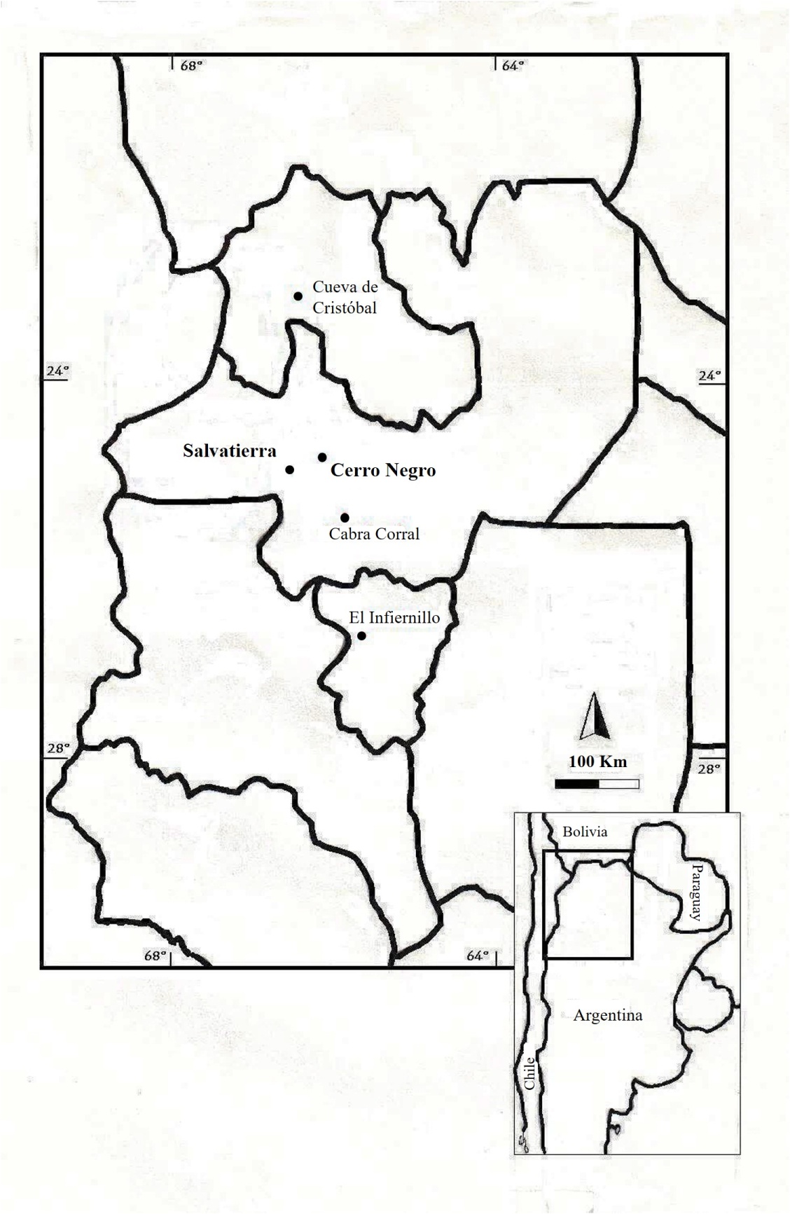 Mapa de localizaci�n de algunos sitios y �reas mencionados en el texto.