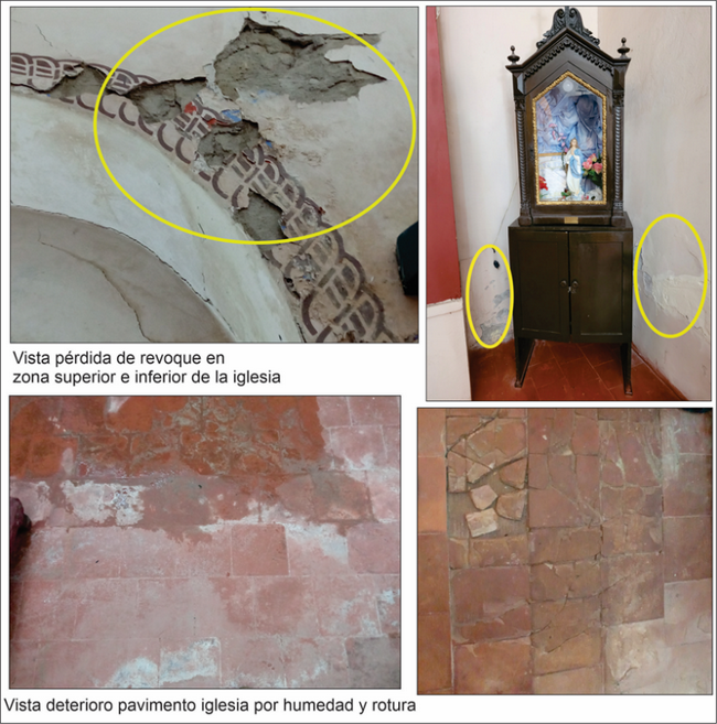 Vista patolog�as presente en iglesia Fundacional