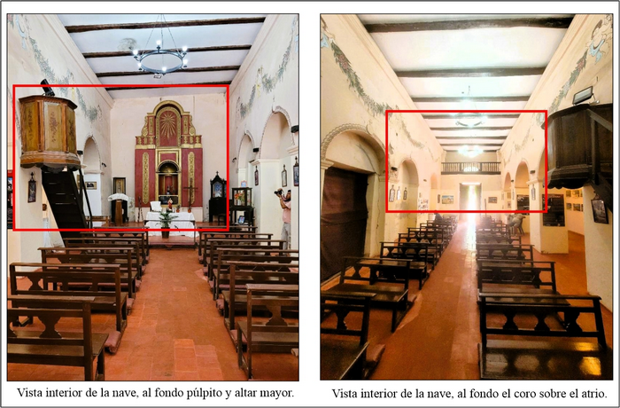 Vista interior iglesia fundacional