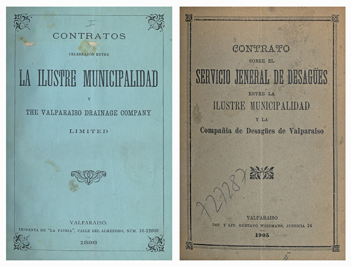Figura 2. Contratos de The Valparaíso Drainage
Company, 1886 y 1905.
