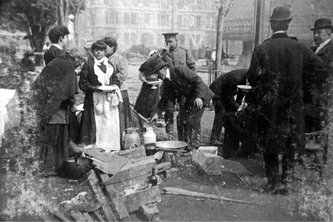 Figura 4. Campamento en Plaza de la Victoria el 17
de agosto de 1906.