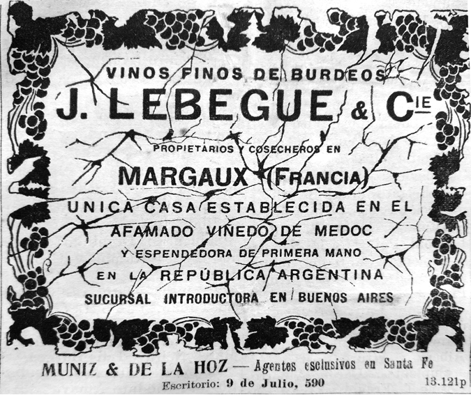 Vinos Finos de Burdeos J. Lebegue.