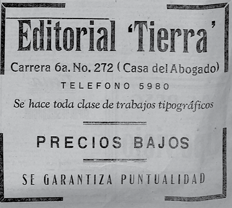 Editorial “Tierra”.