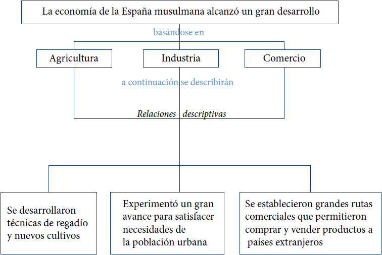 Macroestructura del texto sobre la economía musulmana