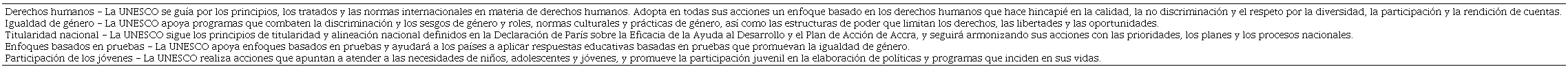 Principios rectores de la UNESCO (ver nota 8)