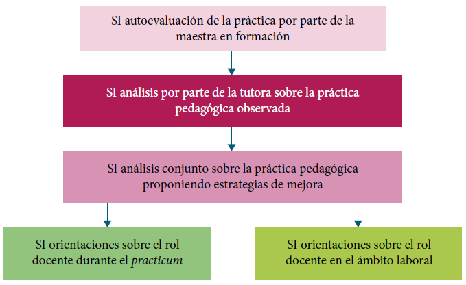 CSI dirigida al análisis de la práctica entre tutora y maestra en
							formación
