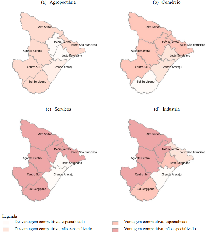 Spatial summary of the result of the Allocation effect by sector