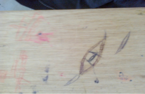 Aula de clase: silla -
  grado 7°B.