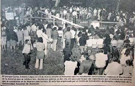 Diario ABC COLOR, 26 de julio 1975, p. 14: Festival de la Amistad.