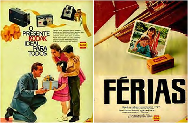 Publicidade de produtos KODAK em 1968 e 1969, https://br.pinterest.com acesso em 12 out. 2016.