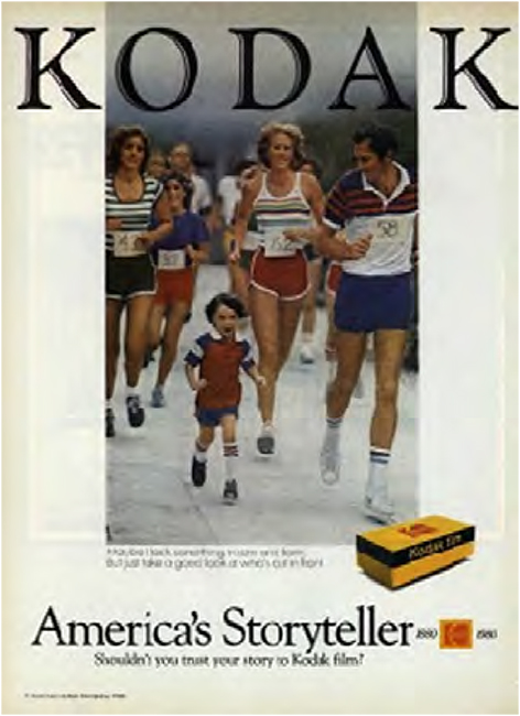 Publicidade Kodak, 1980, https://br.pinterest.com acesso em 12 out. 2016.