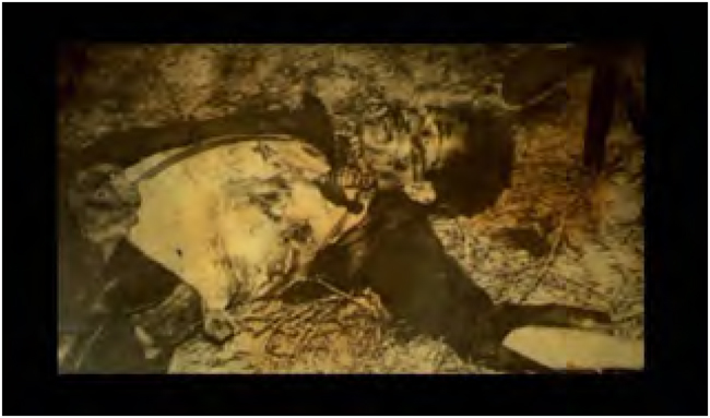Retrato de Velázquez muerto en Fotograma del docudrama “Isidro Velázquez, la leyenda del último sapucay” (2010). Colección Payé Cine.