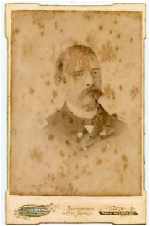 PACHECO E FILHO. Benjamin Constant Botelho de Magalh&atilde;es. Circa 1889. Carte-cabin&ecirc;t, albumina, 10,7&times;16,4cm, Rio de Janeiro. FBC. F.023. Museu Casa Benjamin Constant, Ibram/MinC.