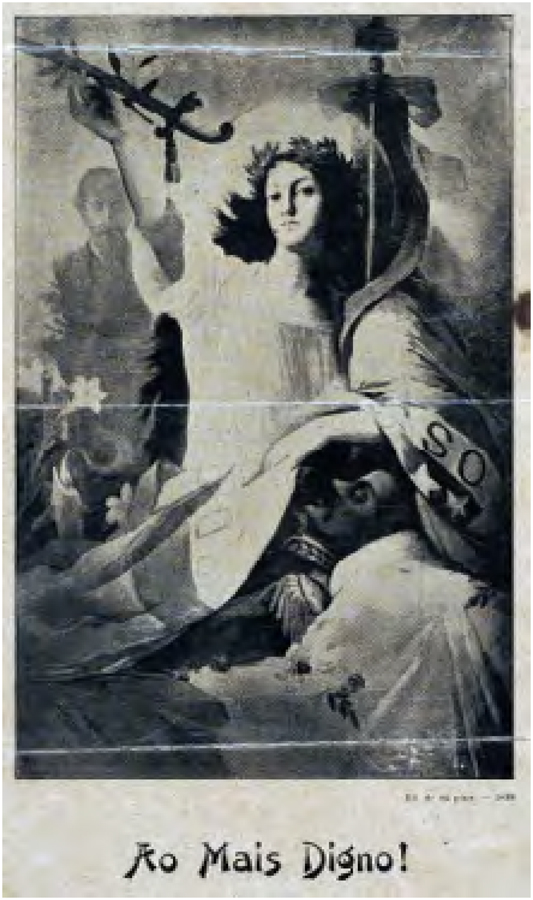 S&Aacute;, Eduardo de. Ao mais digno! 1899. Impress&atilde;o sobre papel, 37,5&times;27,5cm, Rio de Janeiro. REG.906. Museu Casa Benjamin Constant, Ibram/MinC.