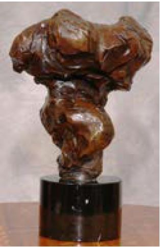 Mustafah Dhada, Atlas Rising, bronze, 2004
