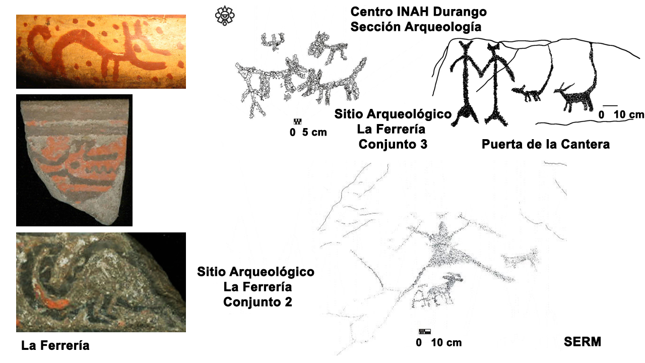 Comparaci&oacute;n entre zoomorfos representados en petrograbados y en cer&aacute;mica