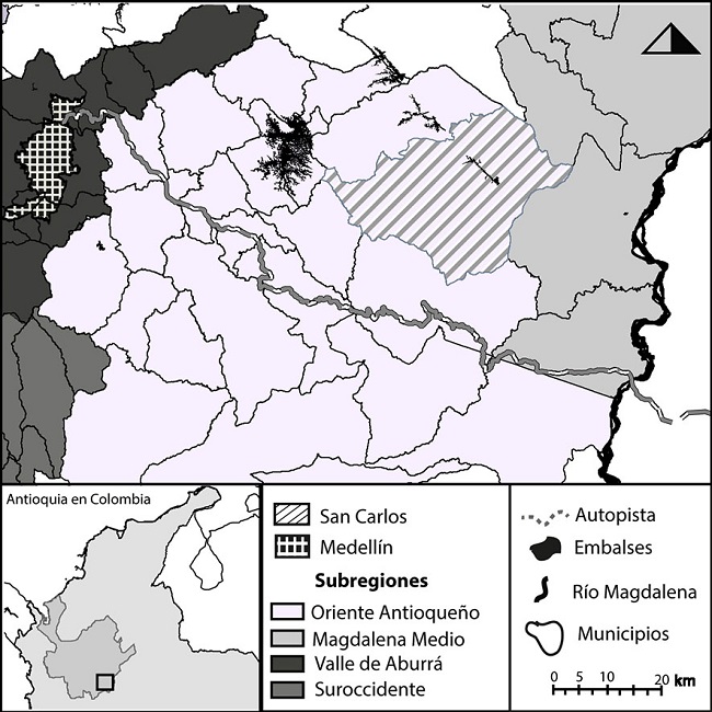 Ubicaci&oacute;n regional de San Carlos