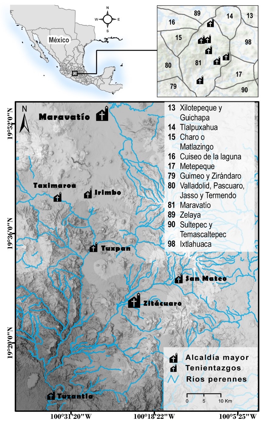 Ubicaci&oacute;n del pueblo cabecera de la rep&uacute;blica de indios de San Mateo