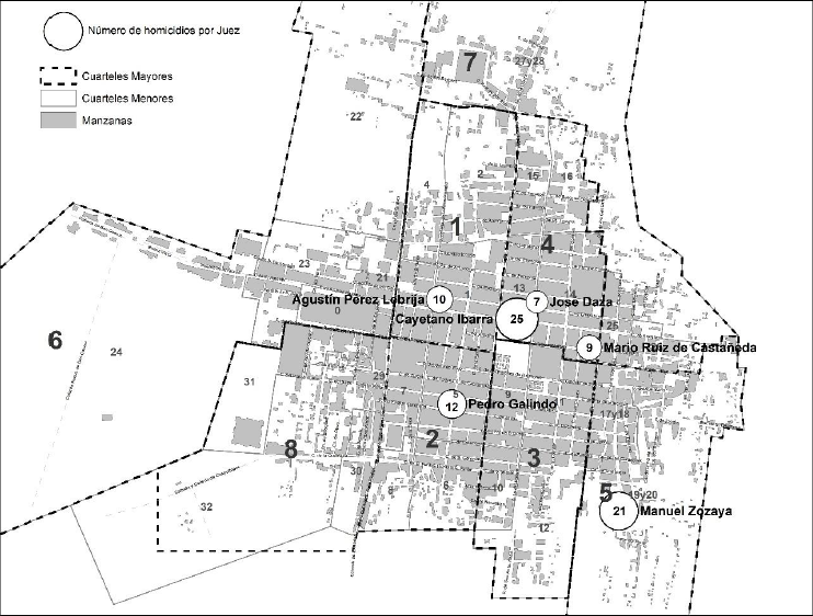Homicidios por juez de letras, 1830