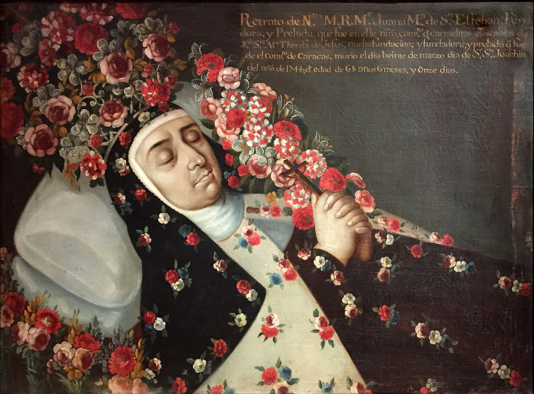 Retrato funerario de sor Juan Mar�a de San Esteban, 1744