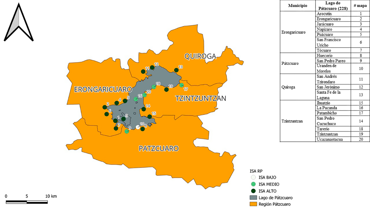 Caracterizaci�n de las localidades de la Regi�n P�tzcuaro seg�n el ISA