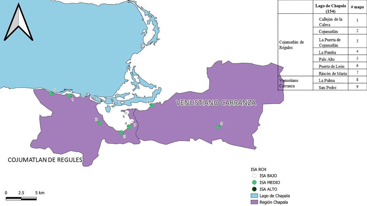 Caracterizaci�n de las localidades de la Regi�n Chapala seg�n el ISA