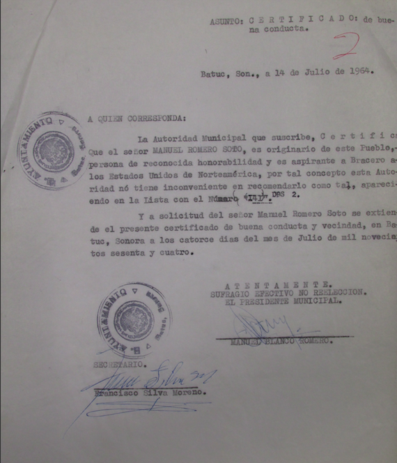 Carta de buena conducta