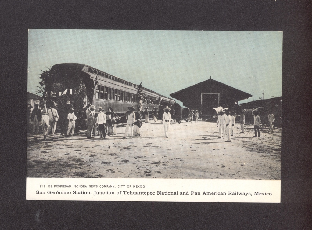 Estaci�n de San Jer�nimo, Oaxaca. Cruce entre el Ferrocarril Nacional de Tehuantepec y el Ferrocarril Panamericano