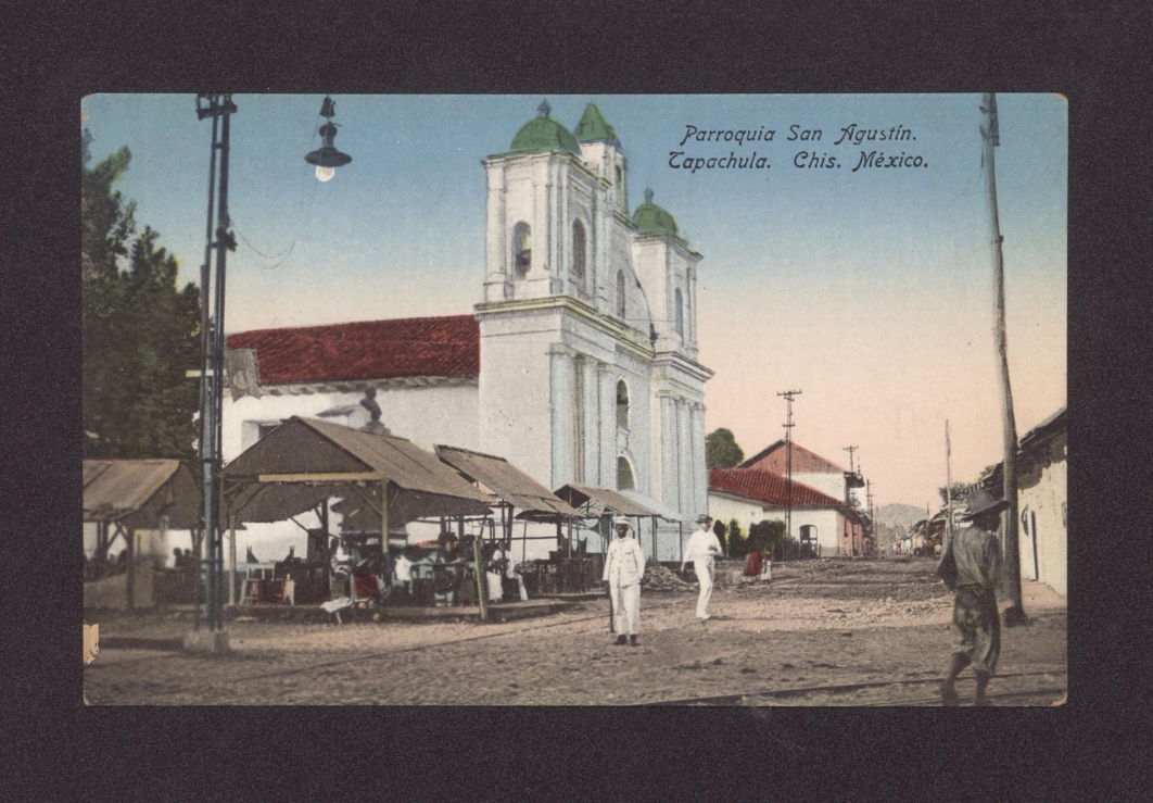 Farola que ilumina la Plaza de la Parroquia de San Agust�n, Tapachula