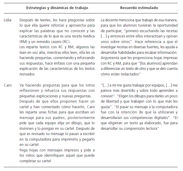 Significacin de las estrategias de enseanza de los perfiles constructivos